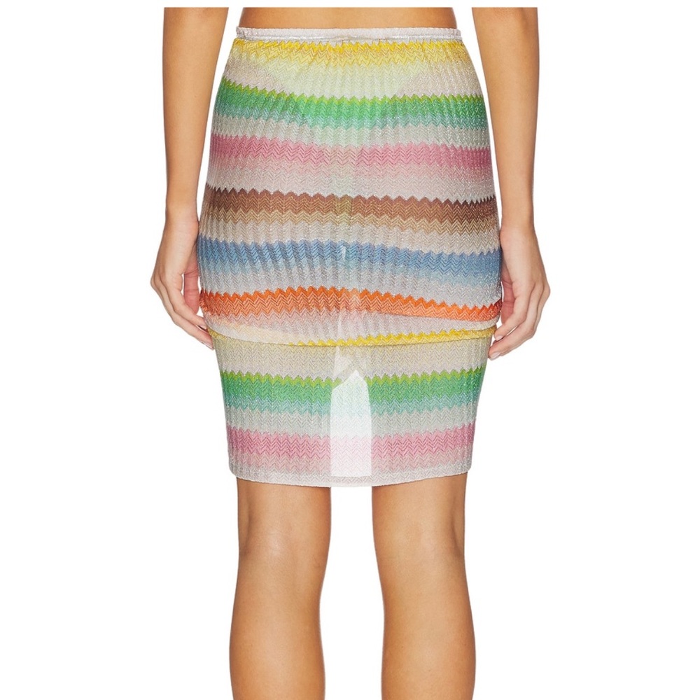 NWT Missoni Multicolor Zigzag Knit Mini Skirt - Picture 4 of 7